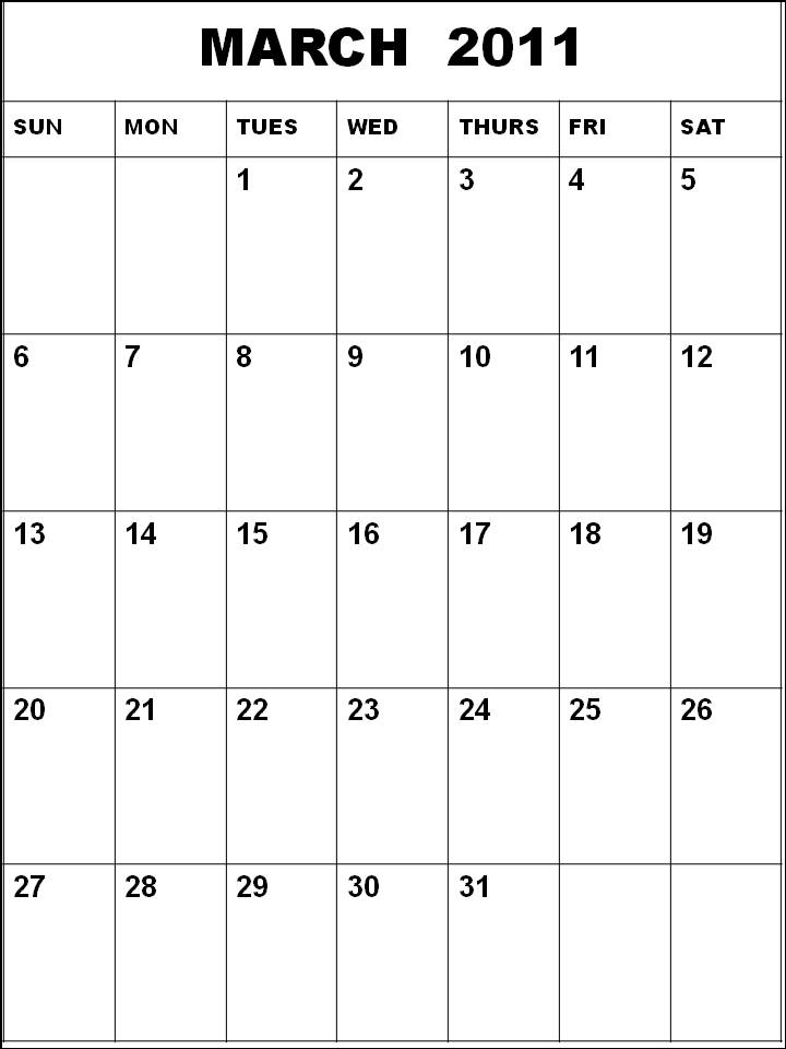 calendar template marchblank blank march calendar