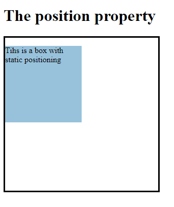 الموقع التلقائي Static Position
