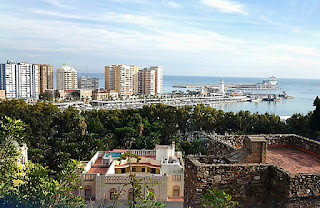 MALAGA ALCAZABA VISTA HACIA EL PUERTO