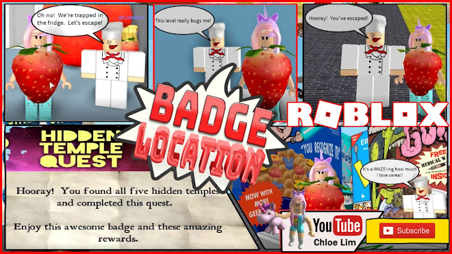 Roblox Escape The Amazing Kitchen Obby Gameplay! Location of all Hidden Temples BADGES!