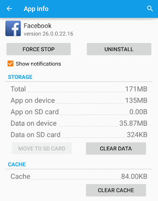 Clear app cache