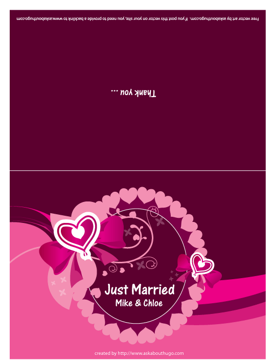 Below is a wedding card design you may edit the information or change the 