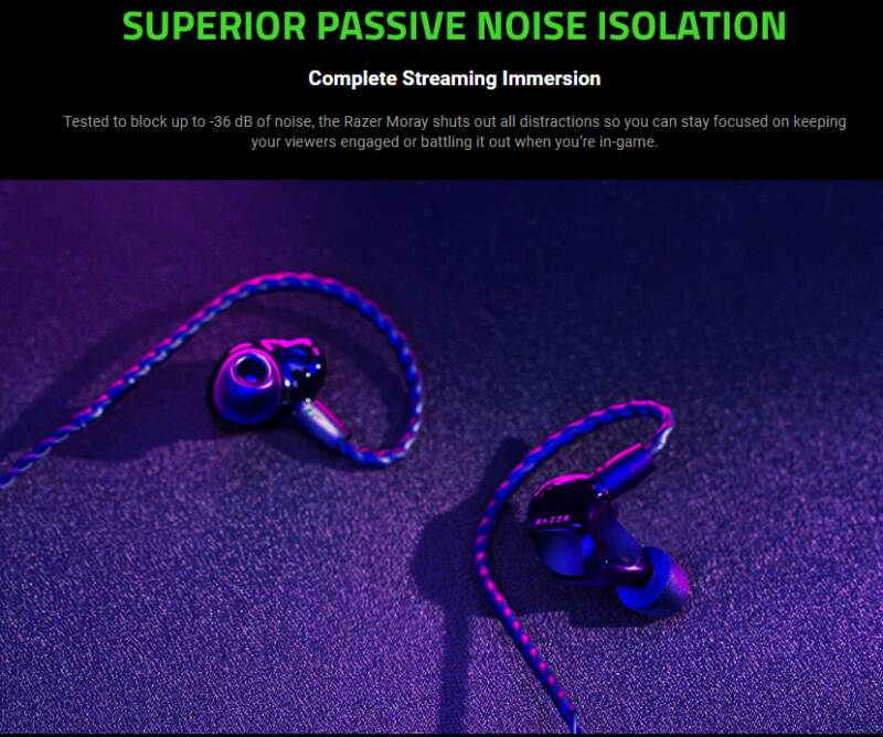 The passive noise isolation