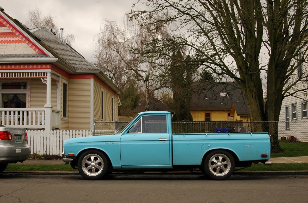 Two Spotted in 15 Minutes Sky Blue 1971 Datsun 1600 Pickup 1