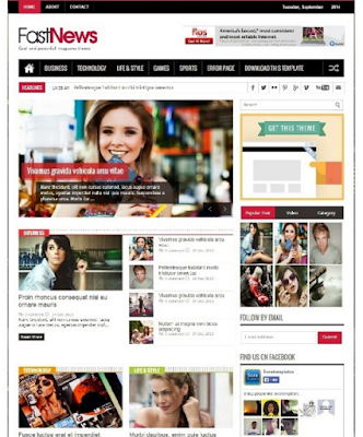 template blog berita responsive