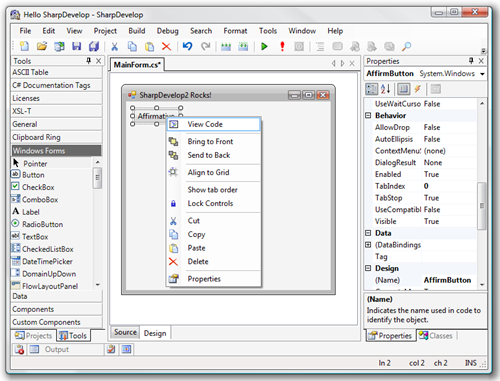 TeaserSharpDevelop2OnVista