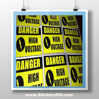 Safety Warning Stickers - Danger High Voltage