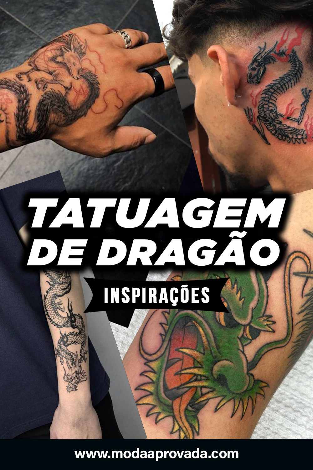 tatuagem masculina de dragao