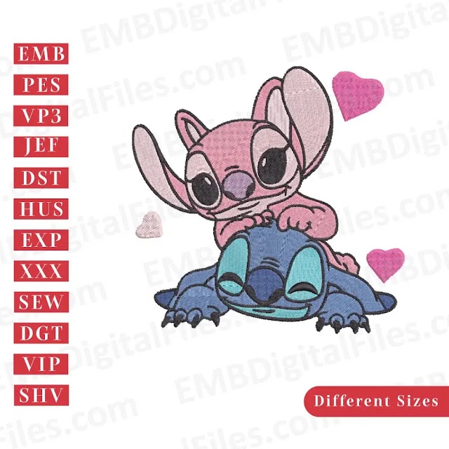 Lilo and Stitch Embroidery Files, PES, DST 