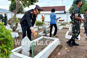 HUT TNI ke 77, Kabid Humas Polda NTB Hadiri Ziarah Nasional Ke Makam Pahlawan Majeluk Mataram
