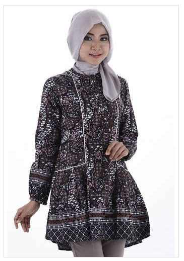 Contoh Model Baju Batik  Muslim  Wanita Kantor  2021 Online 