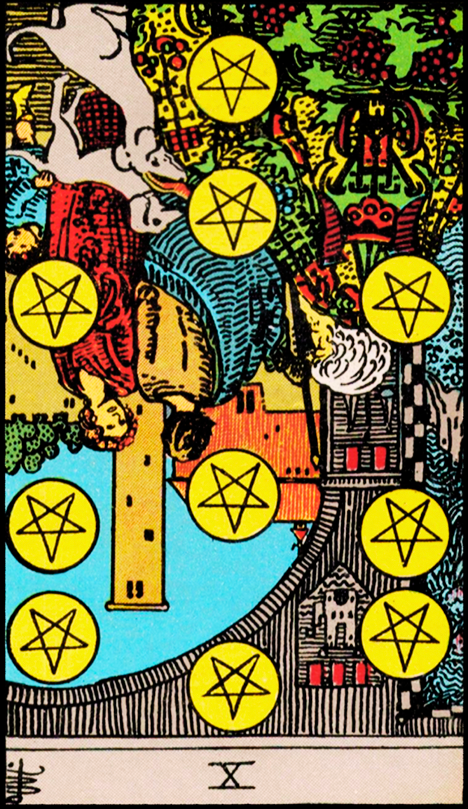 The Reversed Ten of Pentacles Tarot Card Meanings