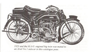 1923 MAG engined Ariel v twin combination