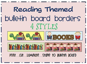 reading themed bulletin board border