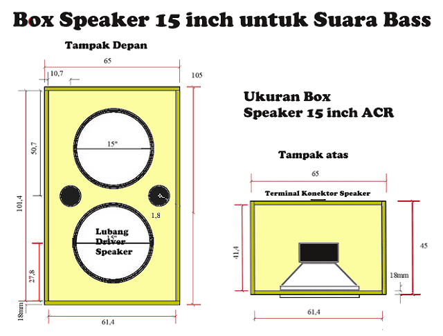 Harga Box Speaker 15 inch Suara Bass untuk ACR atau Audax