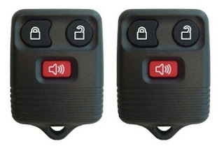 Pair Replacement Three Button Keyless Entry Remotes for Ford Vehicles