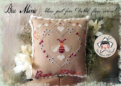 etsy shop themerryoldedame cross stitch chart bee mine 2021