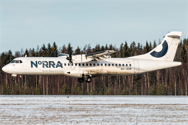ATR 72-500 Norra Nordic Regional Airlines Landing