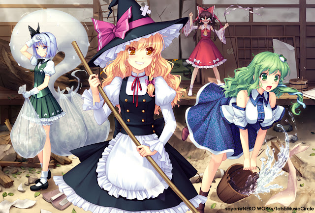 anime,anime wallpaper, touhou girls