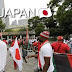 Photos of protesting IPOB members waiting for President Buhari in Japan