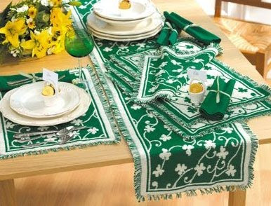 Lucky Shamrock Table Linens