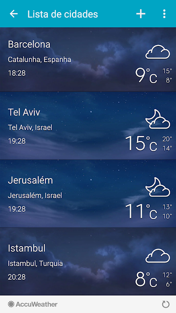 temperaturas em Israel em dezembro