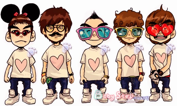 Bộ ảnh Chibi Big Bang siêu đẹp siêu cute