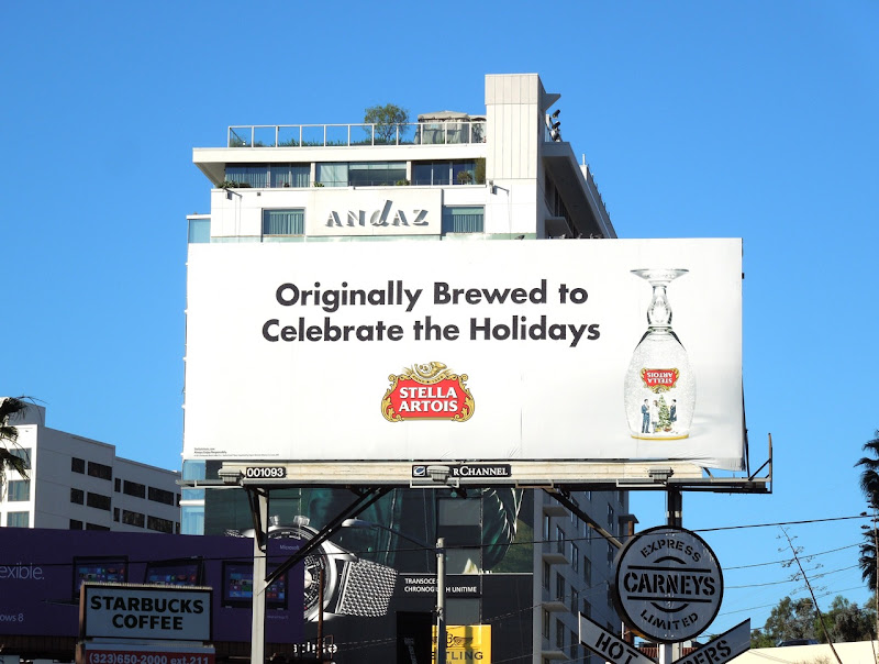 Stella Artois beer Holidays billboard