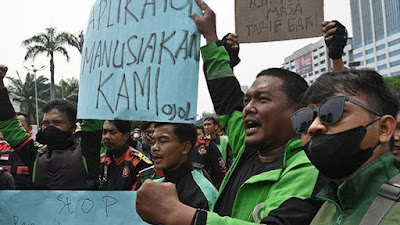 Awas Macet! Ada Demo Ojek Online di Blok M Siang Ini