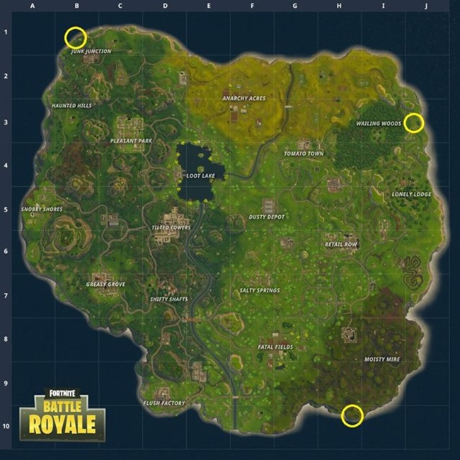 fortnite battle royale crab, fox llama locations guide 02b