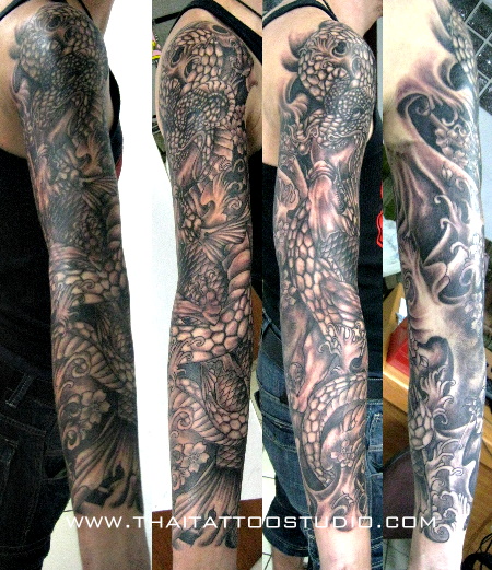 Full sleeve black and grey