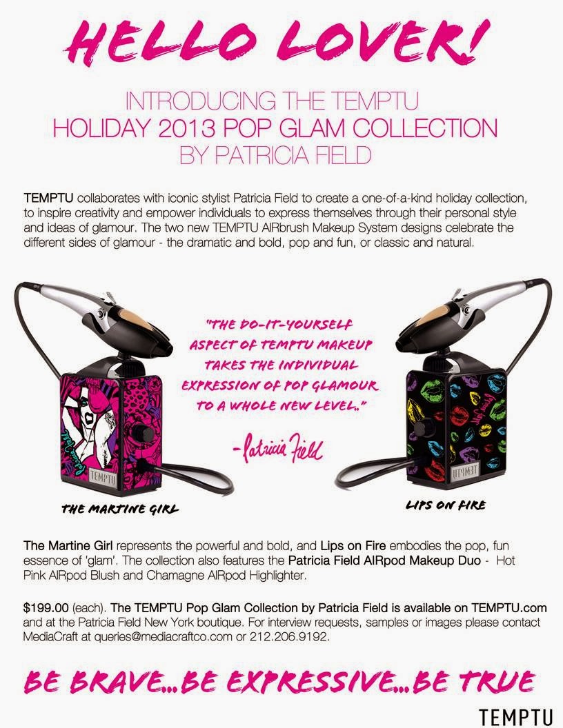 Sex in the City's Patricia Field Sprays it on with TEMPTU AirBrush Make-up Limited Edition POP GLAM Collection