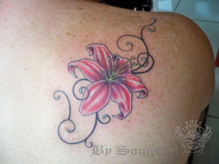 Red Flower Tattoo Designs