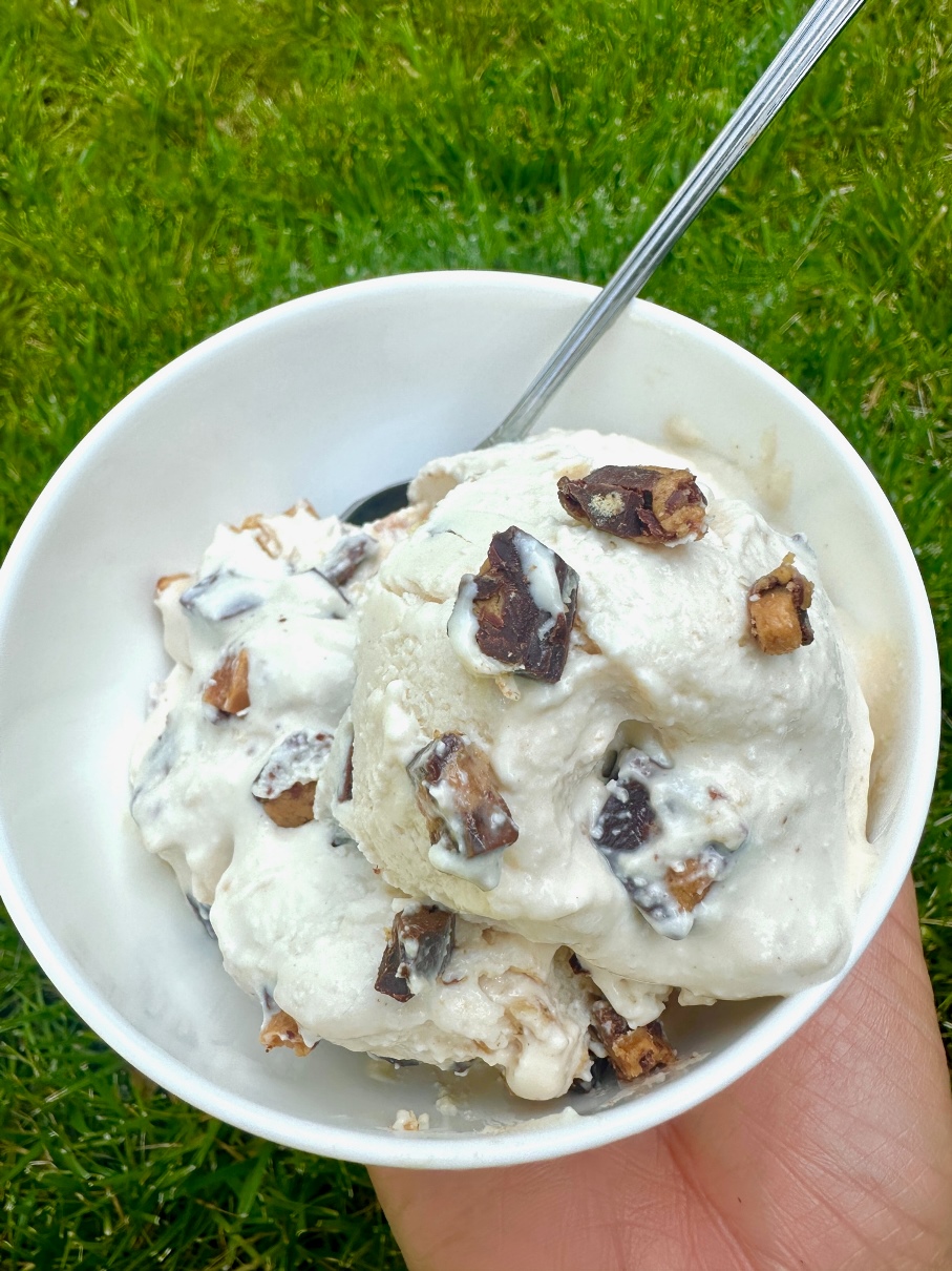 bowl of cottage cheese ice cream