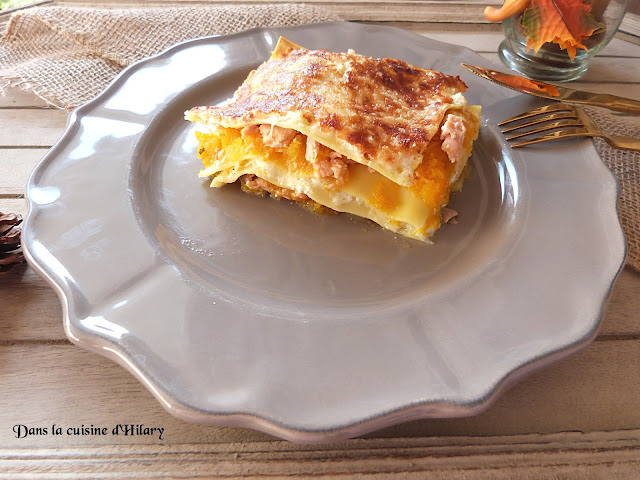 Lasagnes butternut rôtie, saumon et ricotta 