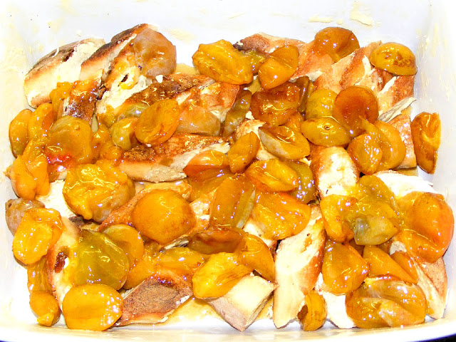 Making bread and butter pudding. Prepared and photographed by Susan Walter.