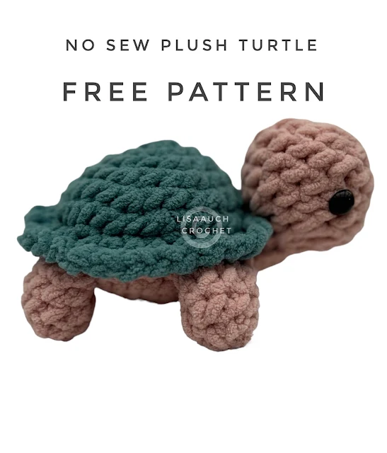 plush crochet turtle pattern free NO SEW crochet toy