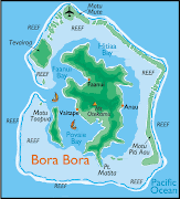 The island, located about 230 kilometres northwest of Papeete, is surrounded . (borabora)