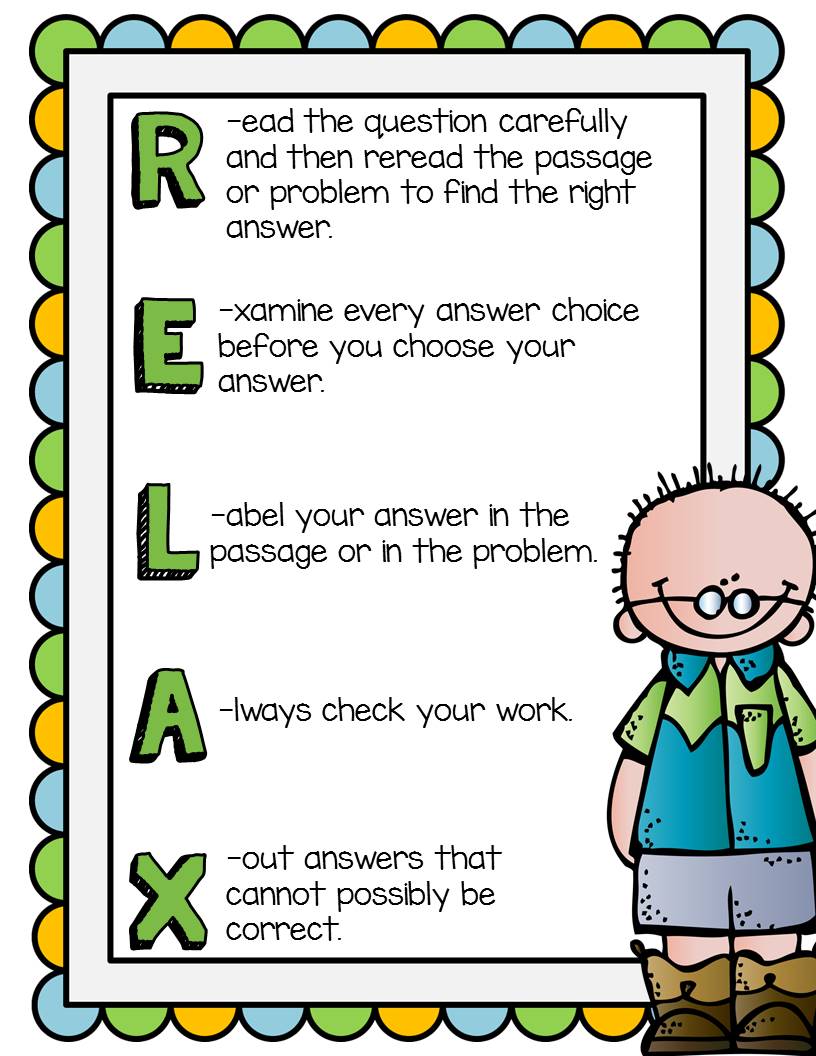 https://www.teacherspayteachers.com/Product/RELAX-Testing-Stratgies-Poster-230490