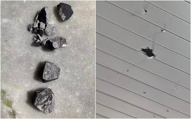 Meteorito caiu em Goiás danificou telhado