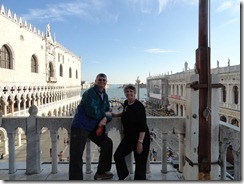 San Marco Square from the top of St Marc's Catherdral in Venice Italy