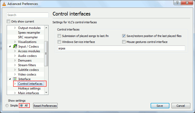 enabling srpos plugin in vlc