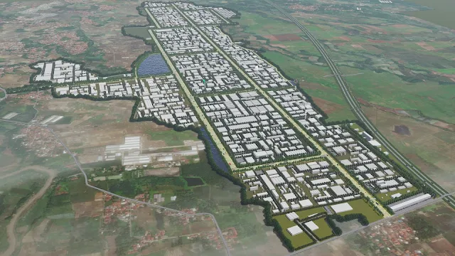 gambar site plan Industrial estate
