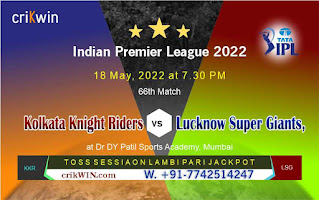 IPL T20 Kolkatta vs Lucknow 66th Today Match Prediction ball by ball