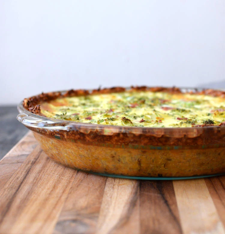 Quiche con base de papa rallada