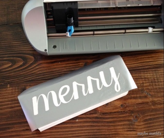 Gold and White 'Merry & Bright' stacking block sign