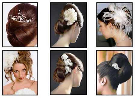 This vintage wedding hairstyle is best for shorter hair on the chin