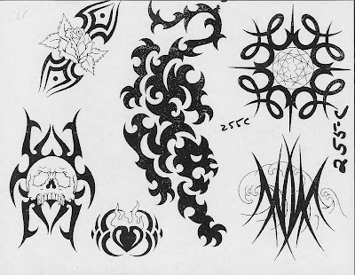Frehand Polynesian Tribal Tattoo Design. Frehand Polynesian Tribal Tattoo