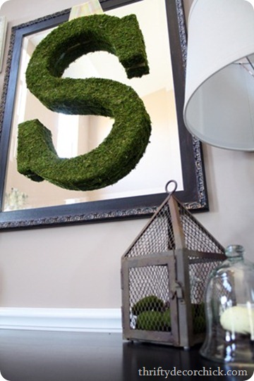 DIY moss letter 