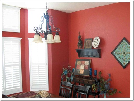 Red dining room